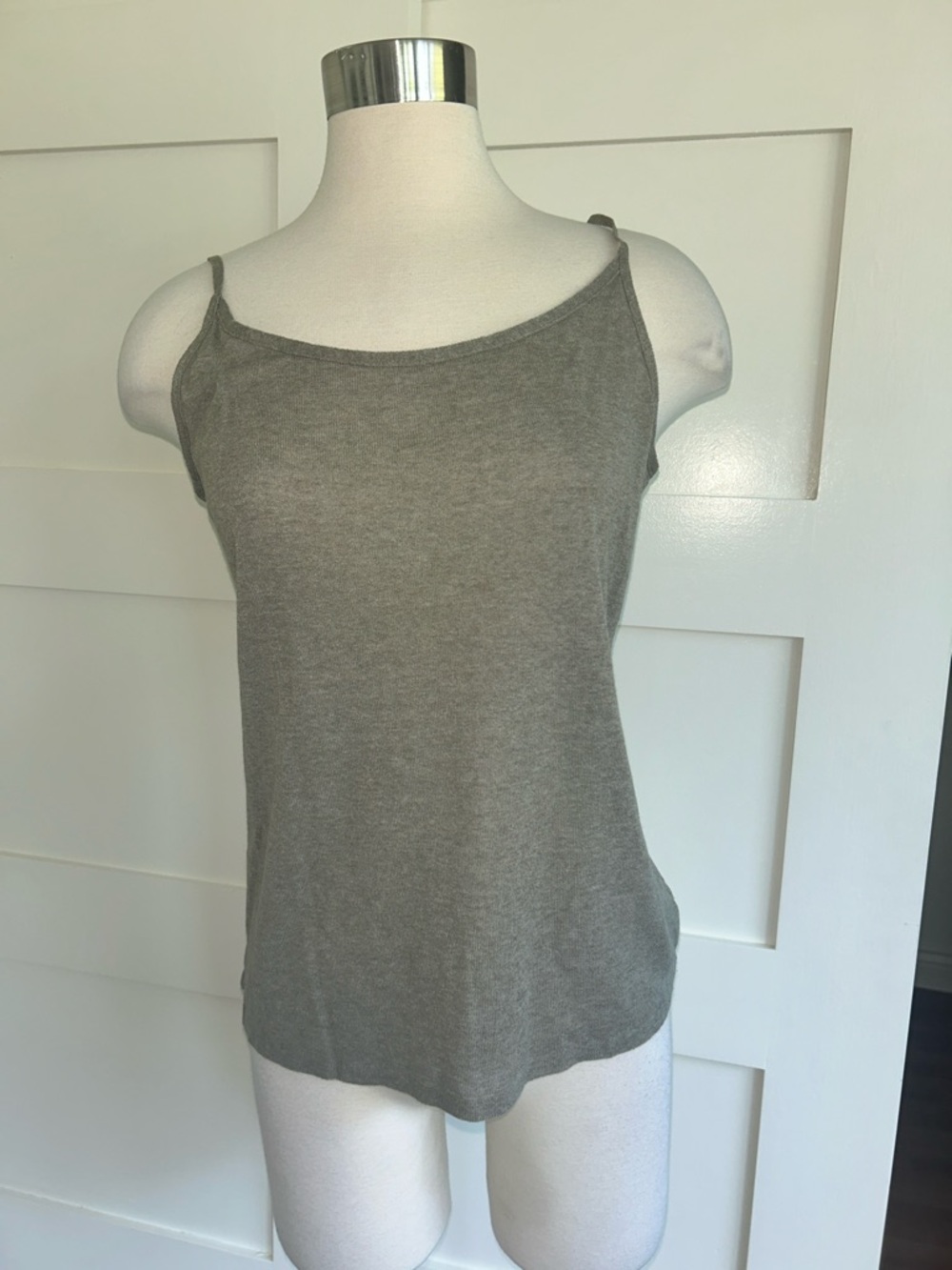 Catherine Andre olive greenish Knit Spaghetti-Strap Cami